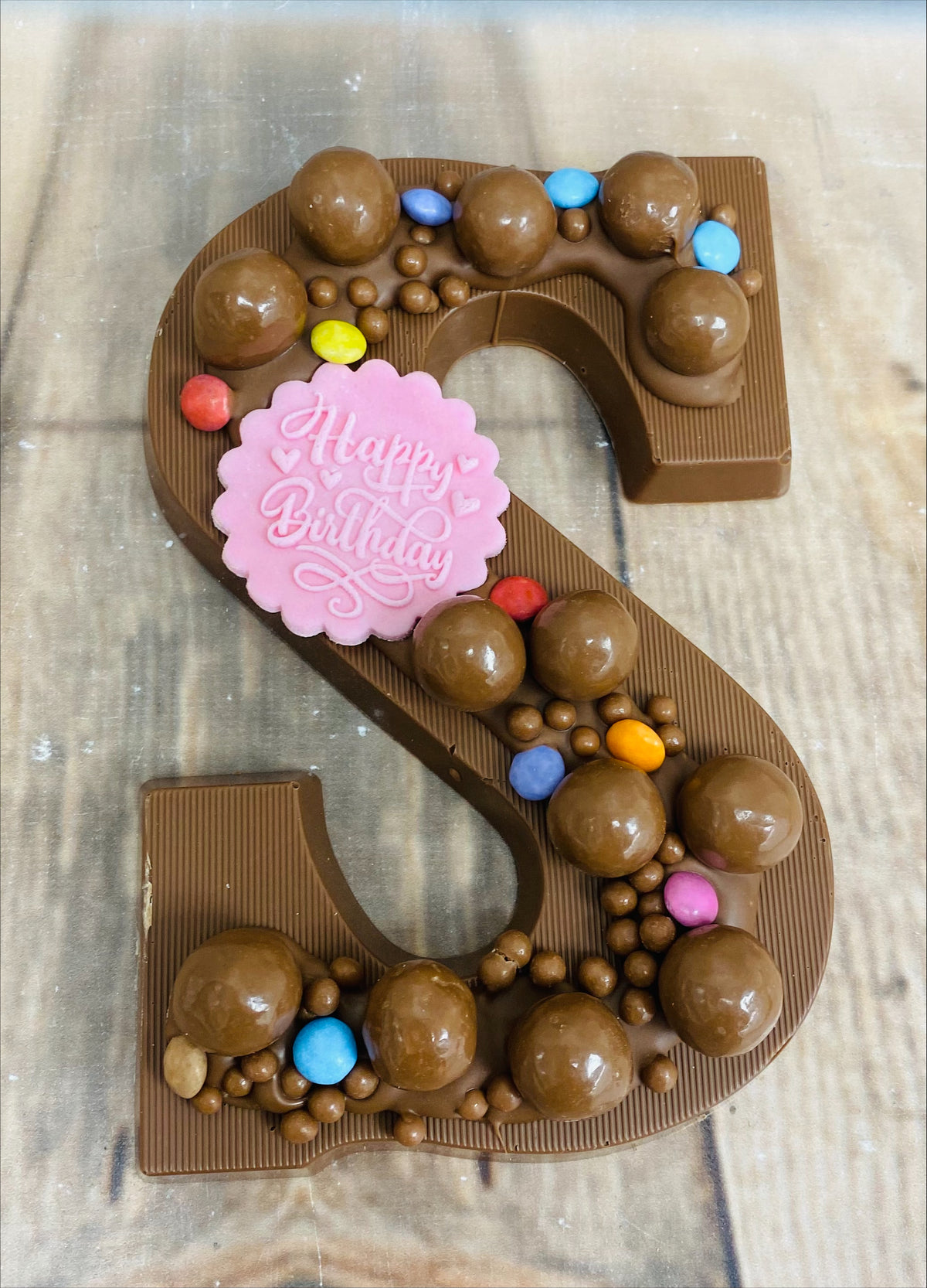 Loaded Chocolate Letter Malteser & Smarties Truffles Bakers
