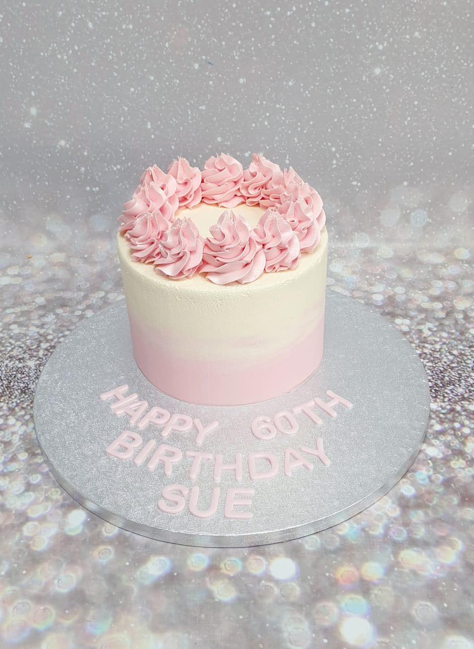 Textured Watercolor Buttercream Cake - Curly Girl Kitchen
