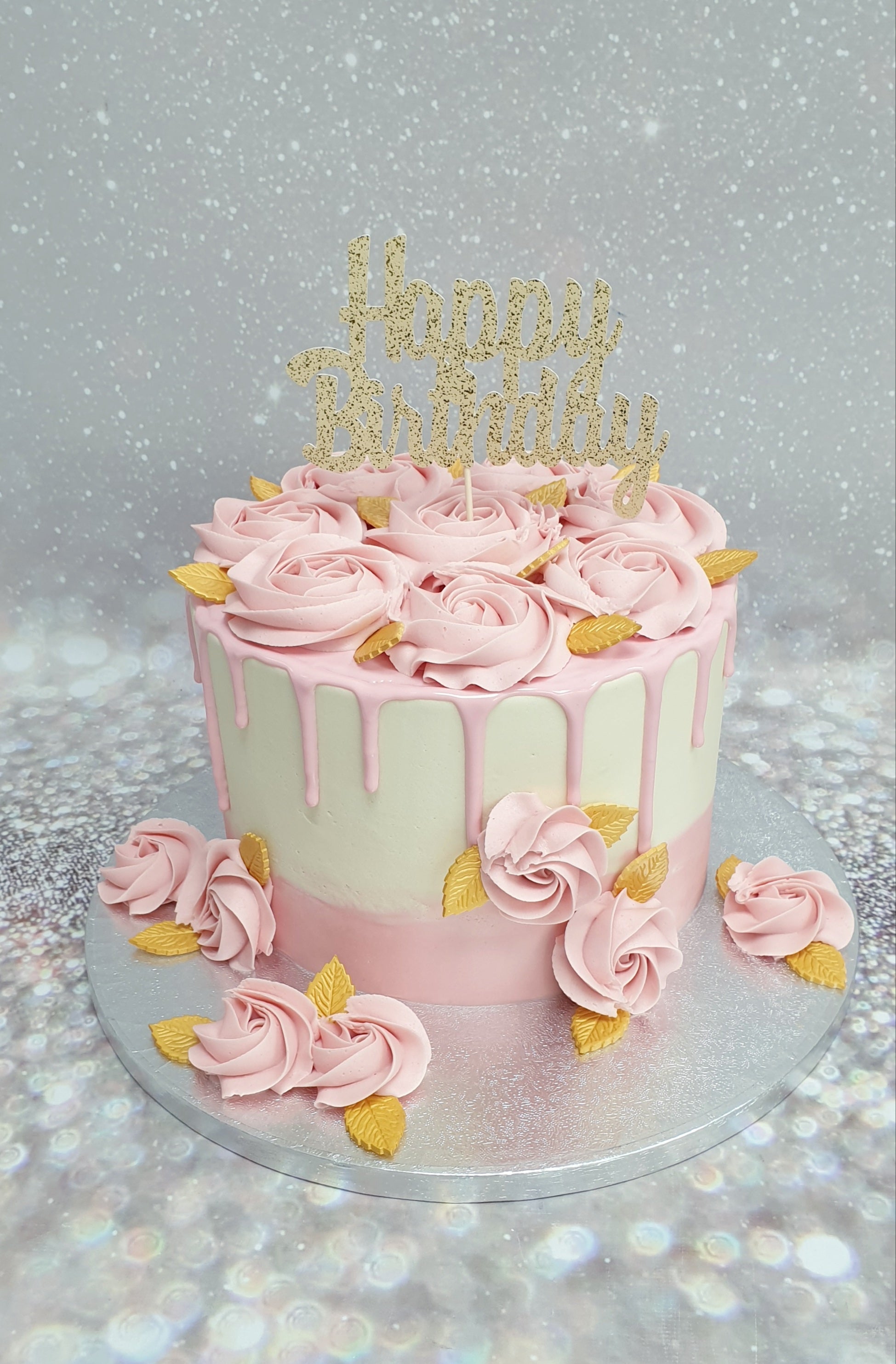 Rosette Drip Cake | Truffles Bakers & Confectioners LTD