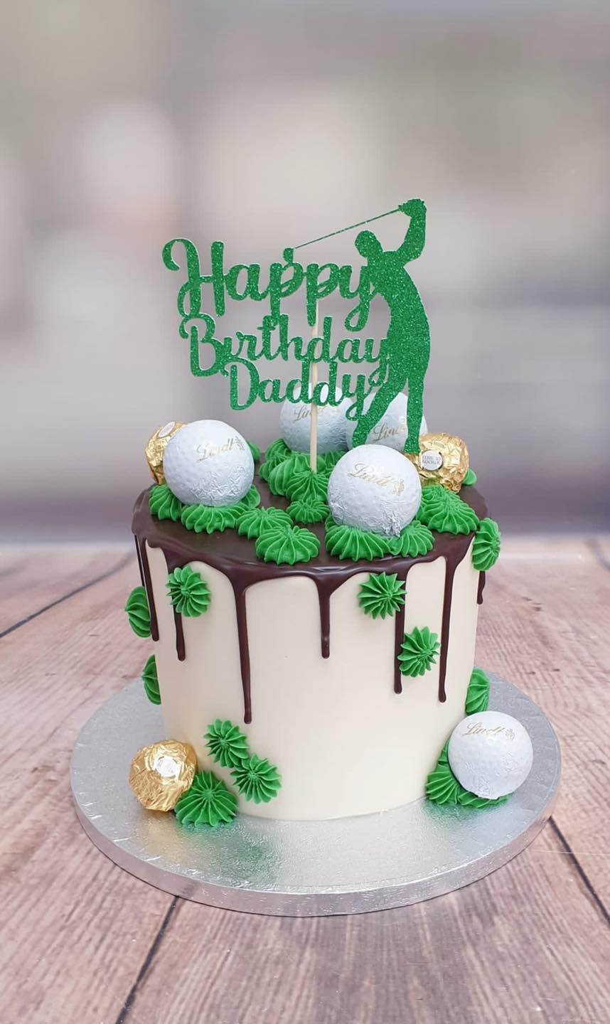 Personalised Golf Cake Topper  Truffles Bakers & Confectioners LTD