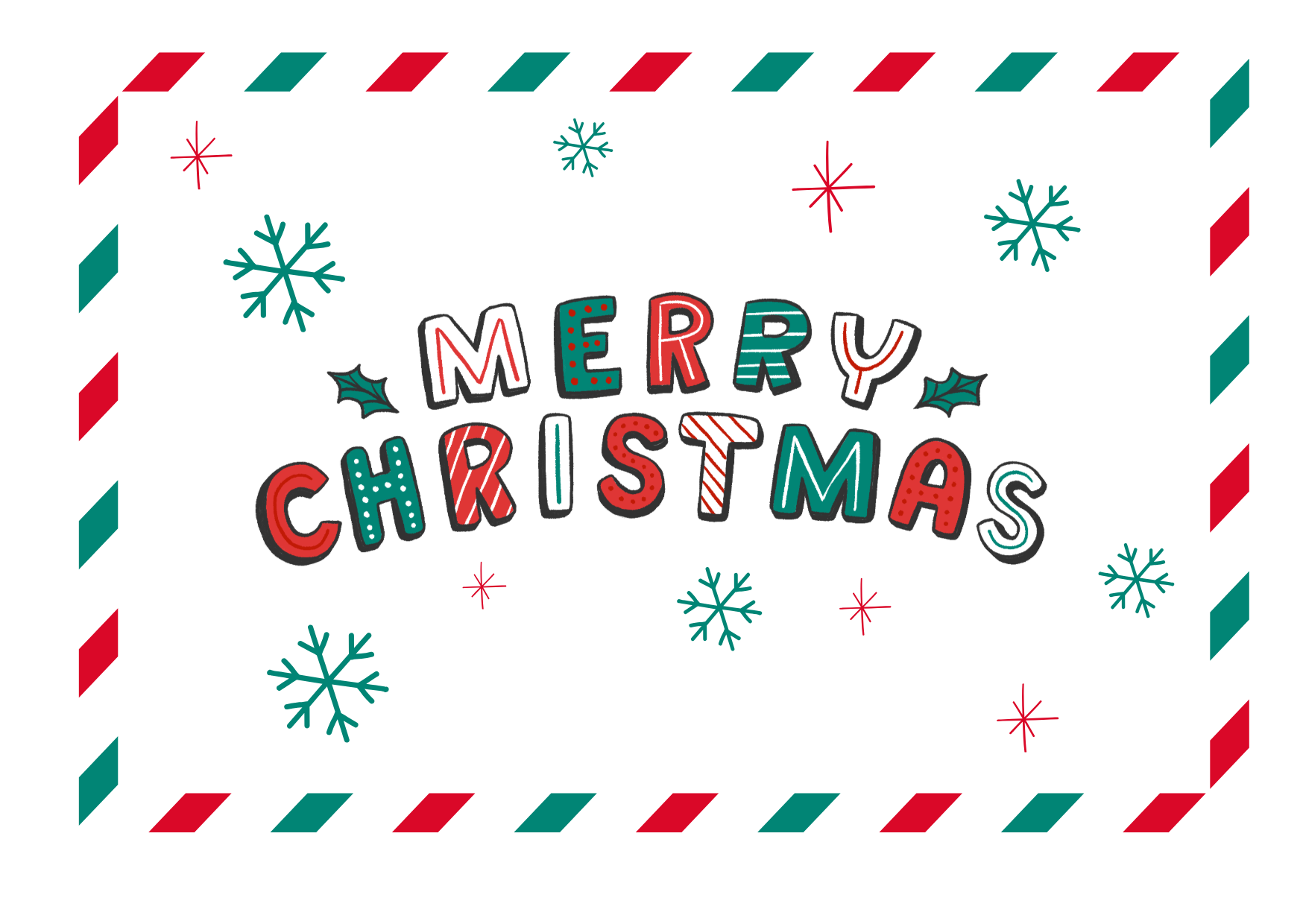 Postal Christmas Cake Cards