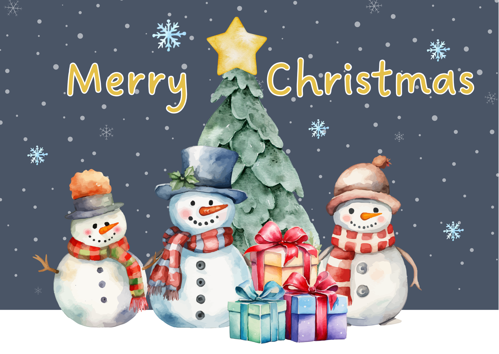 Postal Christmas Cake Cards