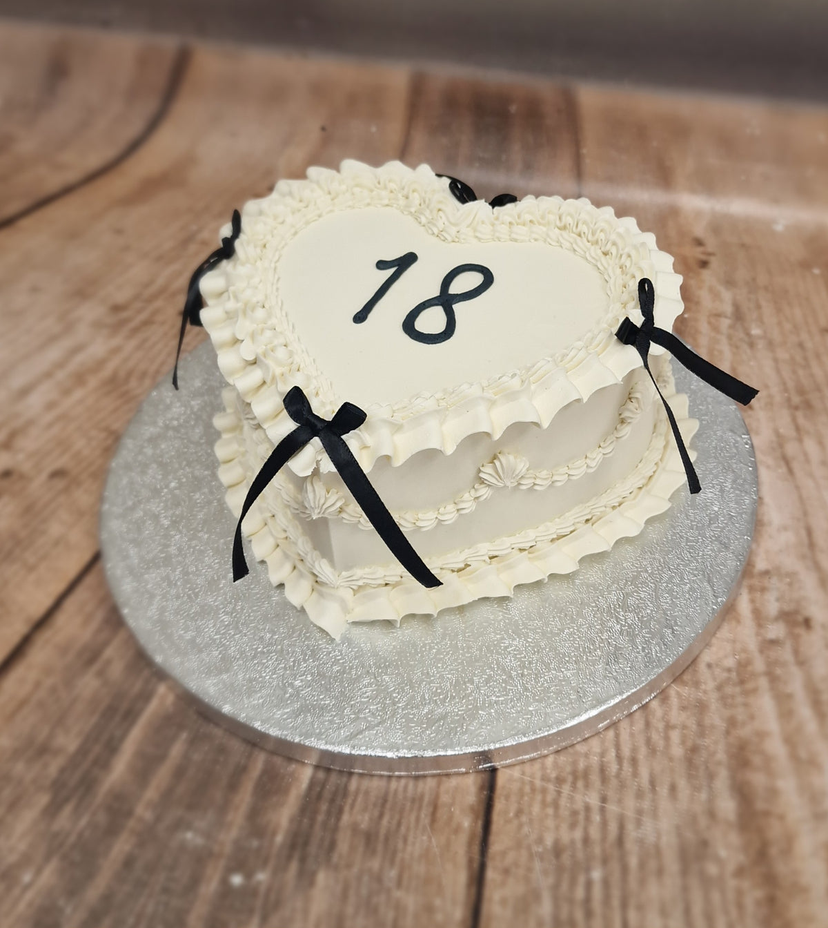 Vintage Heart with Ribbons | Truffles Bakers & Confectioners LTD