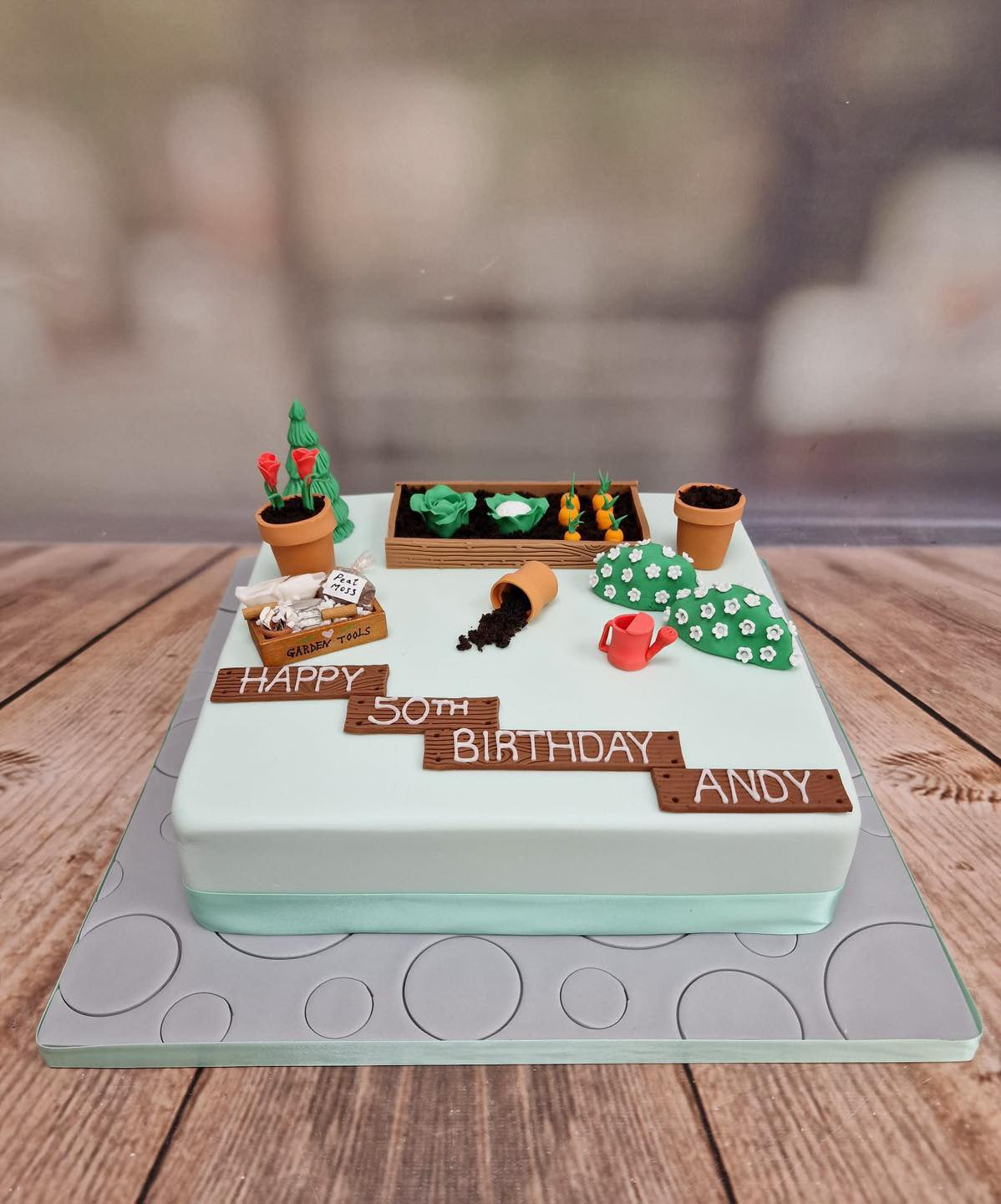Joint Themed Birthday Cake Gardening, Fishing and Crafting | Susie's Cakes