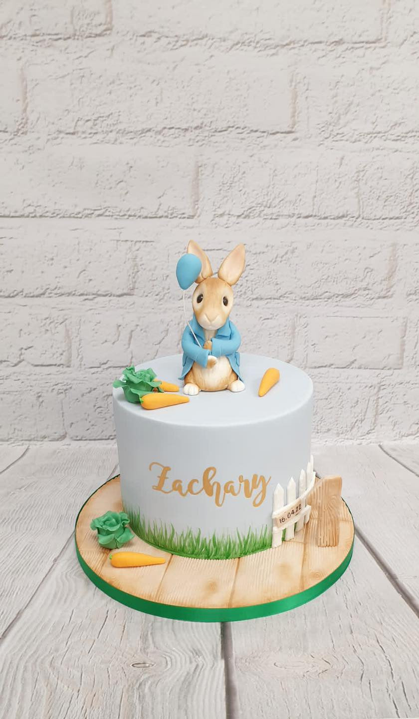 Peter Rabbit Cake with Toppers and Figures